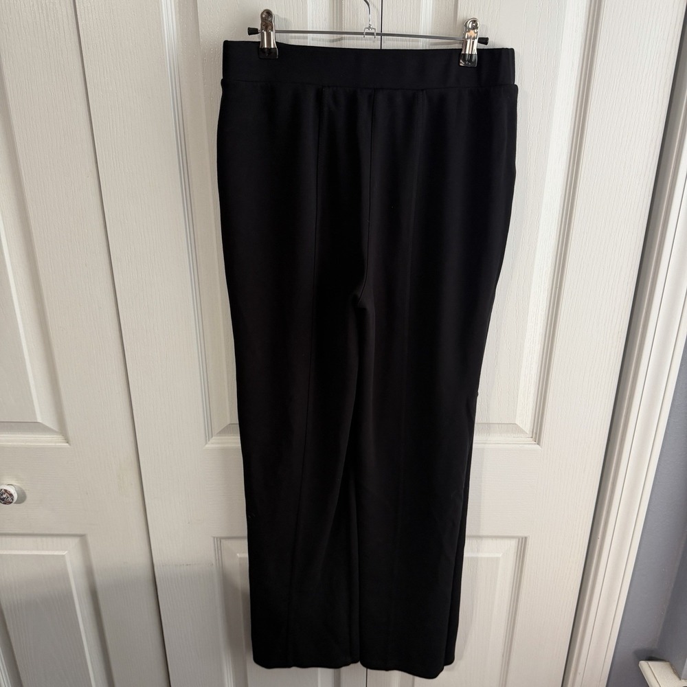 Versona Black Pleated Pull On Pants Women's Size Medium Office Comfy Travel Boho - Picture 3 of 5